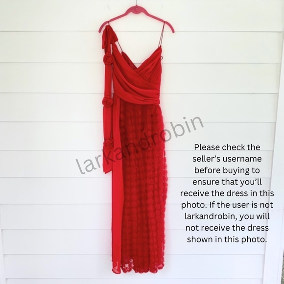 NEW For Love and Lemons Hannah Maxi Dress Red Small - Picture 11 of 17